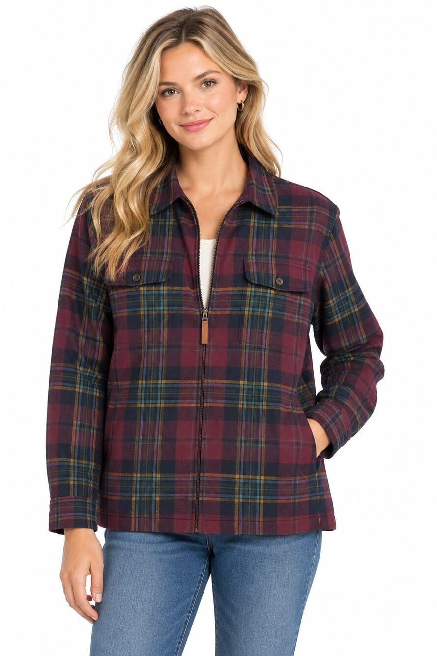 Vintage Lauren Ralph Lauren Worsted Wool Red Plaid Flannel Jacket Large